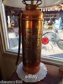 Vintage Pacific Copper & Brass Fire Extinguisher Lamp (shade not included)