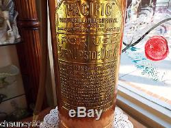 Vintage Pacific Copper & Brass Fire Extinguisher Lamp (shade not included)