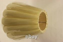 Vintage Pair 60's 70's Big Puffy Pleated Textured Bell Lamp Shade Mid Century