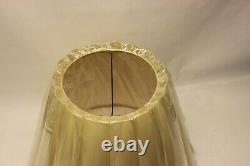 Vintage Pair 60's 70's Big Puffy Pleated Textured Bell Lamp Shade Mid Century