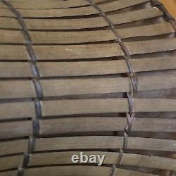 Vintage Pair Bamboo Lamps Tiki Slat Lined Shades With Tassel Hemingway ERA 30