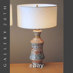 Vintage! Pair MID Century Atomic Table Lamps! Porcelain 50's MCM Gold Modern Art