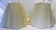 Vintage Pair Pleated Fabric Bell Lamp Shades 13 High X 18 Wide