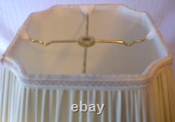 Vintage Pair Pleated Fabric Bell Lamp Shades 13 High x 18 Wide