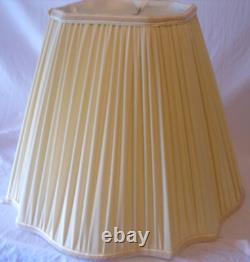 Vintage Pair Pleated Fabric Bell Lamp Shades 13 High x 18 Wide