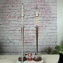 Vintage Pair of Chelsea House Table Lamps with Shades. 36-Tall
