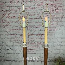Vintage Pair of Chelsea House Table Lamps with Shades. 36-Tall