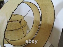 Vintage Pair of Two Tier (Double) Fiberglass Lampshades Rustic Gorgeous