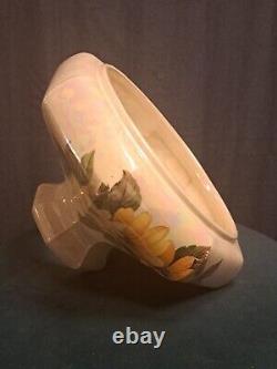 Vintage Pearl Yellow Sunflower Oil Glass Lamp Shade