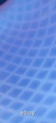 Vintage Pink Opalescent Diamond Quilted Optic Lamp Shade Globe GWTW or Oil