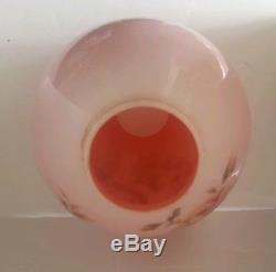 Vintage Pink Rose Replacement Lamp Shade Globe Ball Banquet 4 Fitter