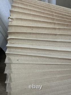 Vintage Pleated Lamp Shades Pair Stiffel Accordion Bell Mcm Art Deco 60s 70s