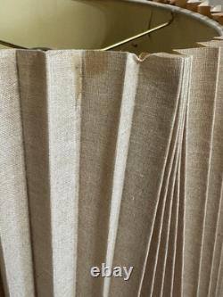 Vintage Pleated Lamp Shades Pair Stiffel Accordion Bell Mcm Art Deco 60s 70s