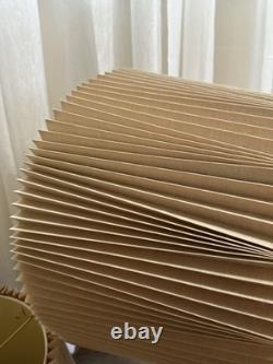 Vintage Pleated Lamp Shades Pair Stiffel Accordion Bell Mcm Art Deco 60s 70s