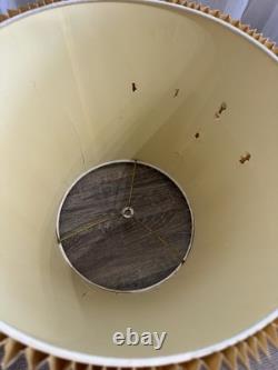 Vintage Pleated Lamp Shades Pair Stiffel Accordion Bell Mcm Art Deco 60s 70s