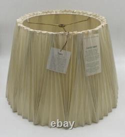 Vintage Pleated Stiffel Lamp Shade Accordion Beige MCM Fabric 12 Tall NEW NOS