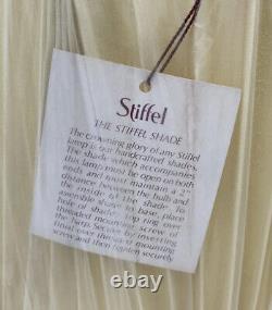 Vintage Pleated Stiffel Lamp Shade Accordion Beige MCM Fabric 12 Tall NEW NOS