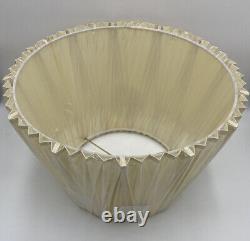 Vintage Pleated Stiffel Lamp Shade Accordion Beige MCM Fabric 12 Tall NEW NOS