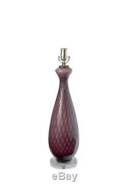 Vintage Purple Murano Glass Table Lamp, Shade Not Included