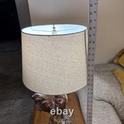 Vintage Quartite Rooster Lamp 1960 with Shade Works Mid Century Free Ship