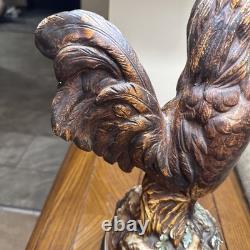 Vintage Quartite Rooster Lamp 1960 with Shade Works Mid Century Free Ship