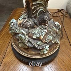 Vintage Quartite Rooster Lamp 1960 with Shade Works Mid Century Free Ship