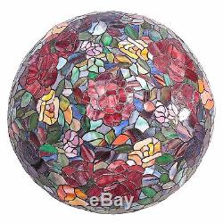 Vintage Quoizel Tiffany Style Flower Bouquet Stained Glass Pendant Lamp Shades