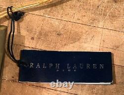 Vintage Ralph Lauren Brass Bouillotte Lamp Pair with Adjustable Black Tole Shade