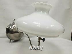 Vintage Rare Coleman Chrome Quick Lite Bq Wall Lamp With Milk Glass Shade 1925