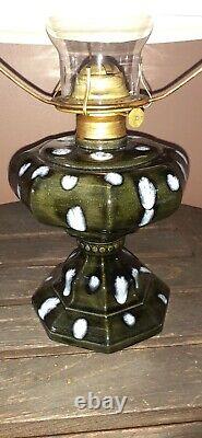 Vintage Rare Drip Glaze Retro Ceramic Oil Kerosene Lamp Latern