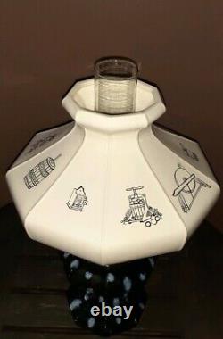 Vintage Rare Drip Glaze Retro Ceramic Oil Kerosene Lamp Latern