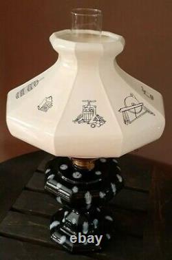 Vintage Rare Drip Glaze Retro Ceramic Oil Kerosene Lamp Latern