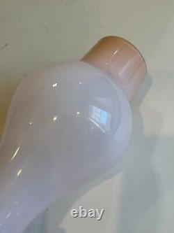 Vintage Rare Glass Peach & Milk Hurricane Lamp Chimney Shade, 9 1/2 T, 2 3/4 F