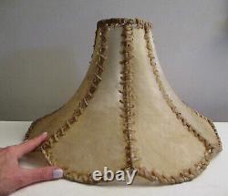 Vintage Rawhide Lamp Shade for Antler Lamp Western Ranch Decor 18 x 11 Nice