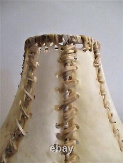 Vintage Rawhide Lamp Shade for Antler Lamp Western Ranch Decor 18 x 11 Nice