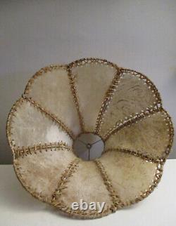 Vintage Rawhide Lamp Shade for Antler Lamp Western Ranch Decor 18 x 11 Nice