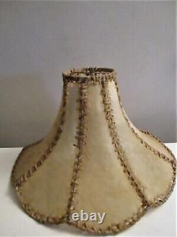 Vintage Rawhide Lamp Shade for Antler Lamp Western Ranch Decor 18 x 11 Nice