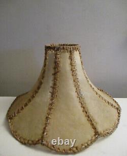 Vintage Rawhide Lamp Shade for Antler Lamp Western Ranch Decor 18 x 11 Nice