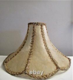 Vintage Rawhide Lamp Shade for Antler Lamp Western Ranch Decor 18 x 11 Nice