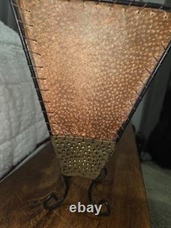Vintage Rawhide Skin Lampshade Lamp Shade Art Deco Craftsman