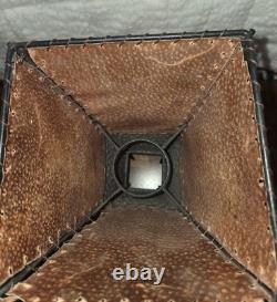 Vintage Rawhide Skin Lampshade Lamp Shade Art Deco Craftsman