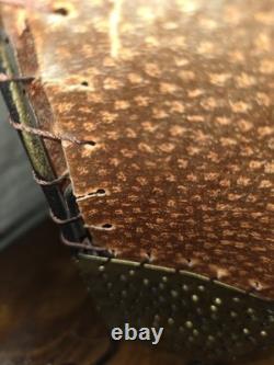 Vintage Rawhide Skin Lampshade Lamp Shade Art Deco Craftsman