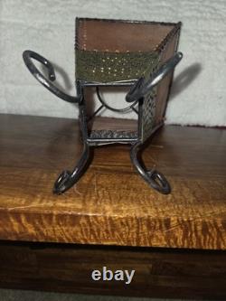 Vintage Rawhide Skin Lampshade Lamp Shade Art Deco Craftsman