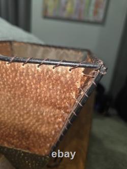 Vintage Rawhide Skin Lampshade Lamp Shade Art Deco Craftsman