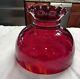 Vintage Red Amberina Glass Gwtw Parlor Lamp Shade 10 Fitter