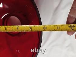 Vintage Red Amberina Glass GWTW Parlor Lamp Shade 10 Fitter