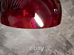 Vintage Red Amberina Glass GWTW Parlor Lamp Shade 10 Fitter