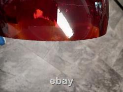 Vintage Red Amberina Glass GWTW Parlor Lamp Shade 10 Fitter