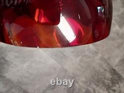 Vintage Red Amberina Glass GWTW Parlor Lamp Shade 10 Fitter