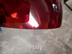 Vintage Red Amberina Glass GWTW Parlor Lamp Shade 10 Fitter